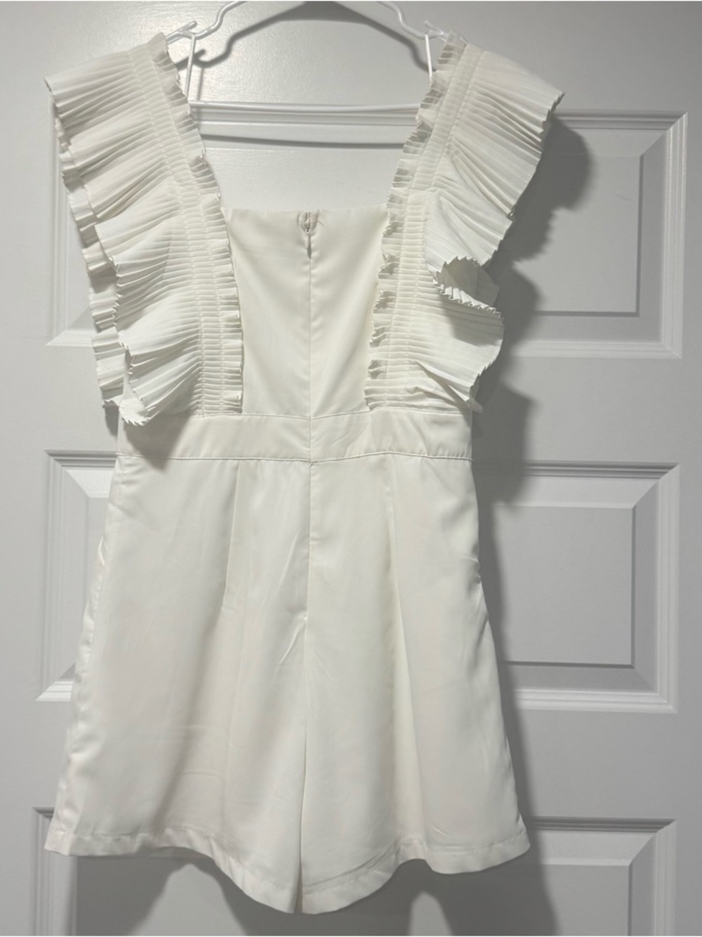 Lena Ivory Ruffle-Trim Romper - Picture 7 of 13